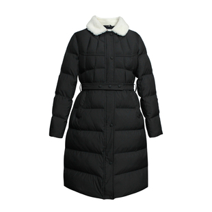 纻衣黑色毛领厚实保暖棉袄女2025冬新款羽绒棉服文艺收腰中长外套