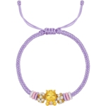 周六福黄金手绳女编绳星梦马生肖马系列5D硬金手绳珐琅定价旗舰店