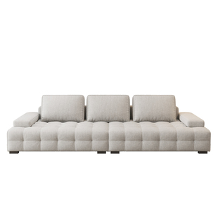 凯佑云朵泡芙雪尼尔棉麻沙发奶油风小户型现代简约劳伦斯布艺沙发