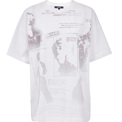 ONLY宽松落肩圆领短袖T恤