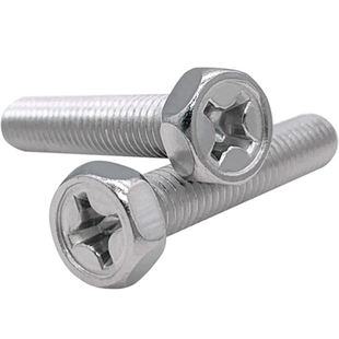 304不锈钢GB29.2外六角螺丝十字凹脑六角头螺钉镙丝M3M4M5M6M8