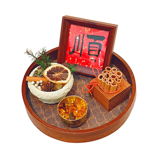 新年入户玄关红色福字中式桌面摆件装饰客厅祝福套组新房乔迁礼物