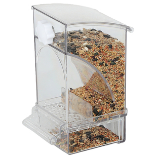 鹦鹉自动喂食器谷壳分离防撒一体大容量新型下料器专用外置鸟食盒