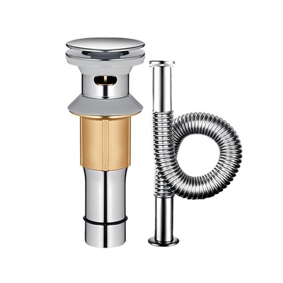 卫生间洗手盆下水器套装304台盆洗手池洗脸盆下水管通用翻盖面盆