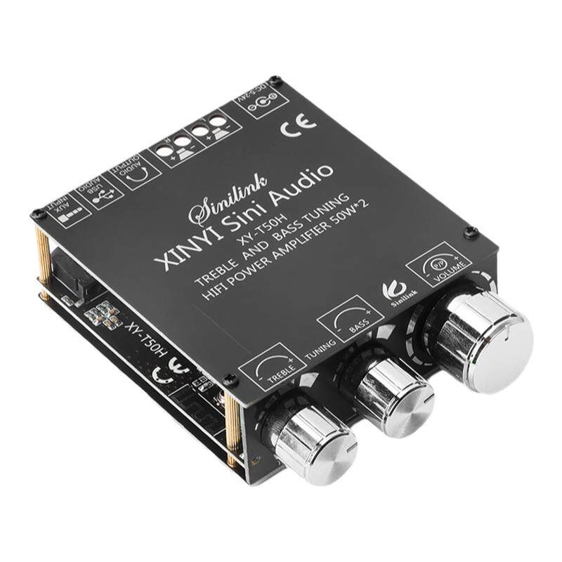 XY-T50H 50W*2蓝牙5.0带前级高低音调节立体声数字功放板模块