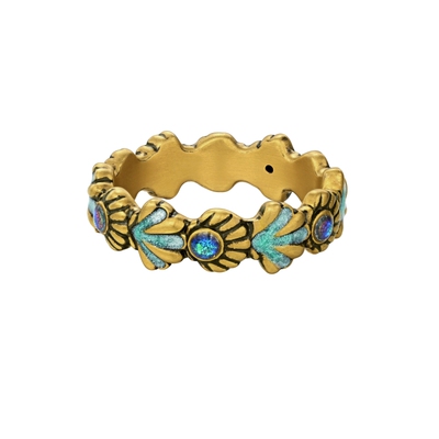 周大福独白复古黄金戒指