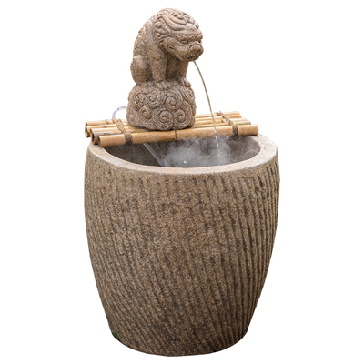 复古生财流水摆件落地造景装饰品