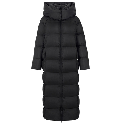 KBNE【90鹅绒】黑色羽绒服女秋冬季长款外套新款小个子派克面包服