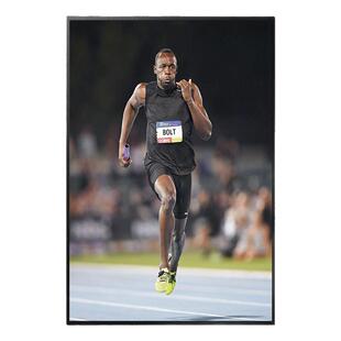 博尔特海报百米飞人跑步体育田径运动员励志简约高端相框装饰贴画