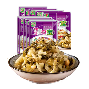 山民佐餐四宝80g即食鲜香开胃梅菜花生黄豆笋丝下饭菜咸菜整箱
