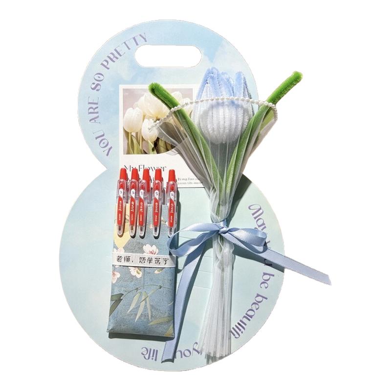 扭扭棒成品红笔花束diy手工送给你老师的礼物教师节礼物创意红笔