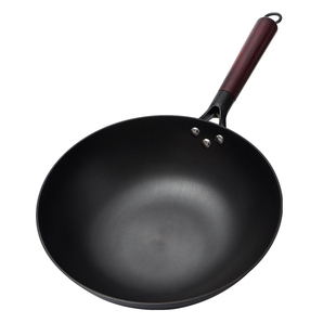 铁锅老式家用炒锅无涂层炒菜不粘锅平底锅电磁炉锅煤气灶专用大勺