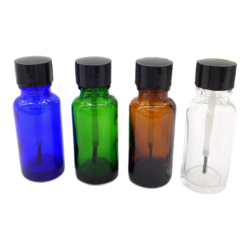 彩色指甲油瓶化妆品玻璃空瓶补涂漆胶水分装腮红瓶带盖毛刷瓶子