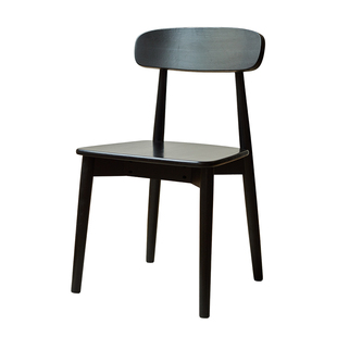 实木餐椅家用餐桌椅北欧餐厅吃饭椅子简约小户型书桌椅黑色靠背椅