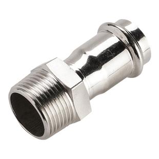 薄壁水管配件不锈钢接头不锈钢卡压式管件304外丝直接4分双卡压