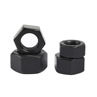 8.8级发黑细牙六角螺母GB6171高强度黑色幼牙细扣细丝螺帽M8-M64