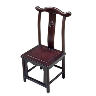 黑檀木小靠背椅中式古典红木小椅子酸枝木花梨木家用实木小官帽椅