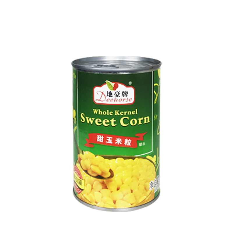 地豪牌水果休闲零食甜玉米粒罐头