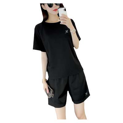 特步运动套装女2023新款圆领上衣