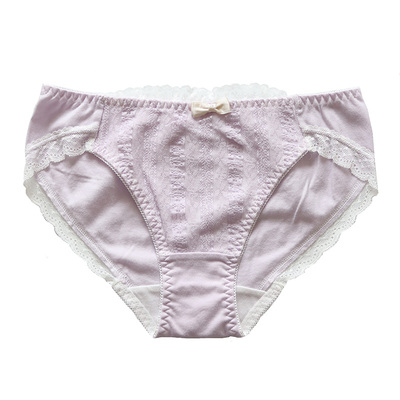纯棉蕾丝边无痕女生内裤女式短裤