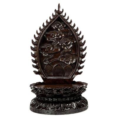 江苏复古非洲黑檀木带防尘罩底座