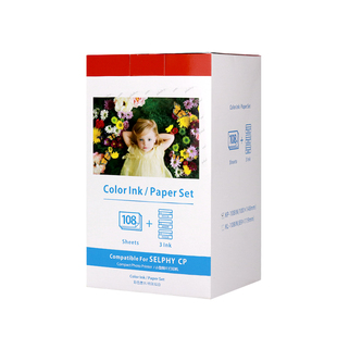 适用佳能CP1500 CP1300 CP1200 KP-108相纸6寸5寸热升华照片打印机国产相片纸照片纸5寸KL36色带3寸KC36墨盒