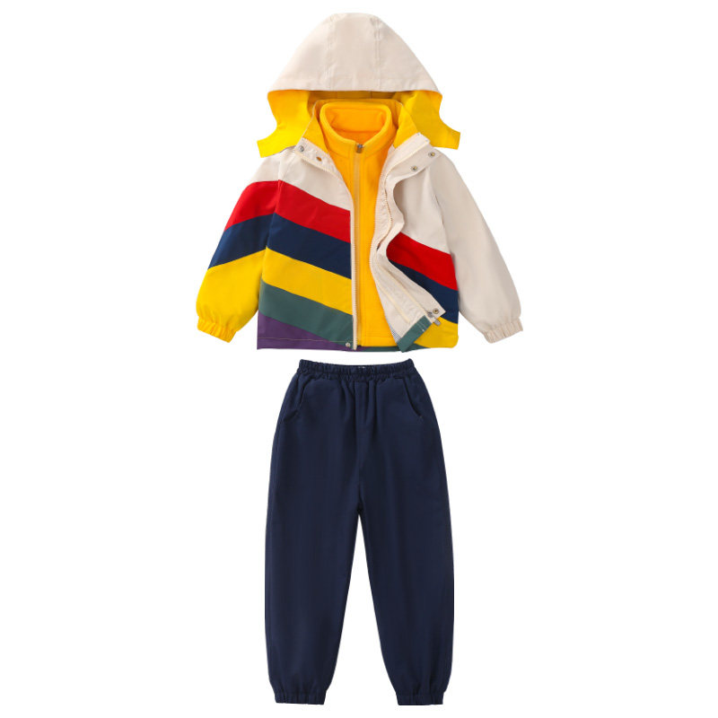 小学生校服春秋装一年级儿童班服彩虹运动服秋冬冲锋衣幼儿园园服