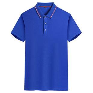 夏季翻领工作服定制短袖t恤文化polo衫男女企业工衣绣字印图LOGO