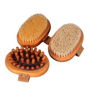 猪鬃马鬃毛洗澡刷干刷身体刷经络刷美体刷酸脂肪皮肤搓澡刷子神器