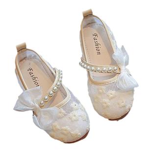 女童公主凉鞋2026春夏新款儿童网纱透气单鞋仙女风小女孩汉服鞋夏