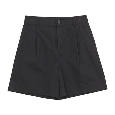 谜底A型短裤女秋新品通勤风百搭纯色立体挺阔休闲裤243MK1211