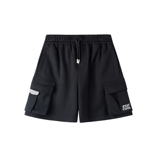 【潮酷百搭】男童休闲工装运动短裤夏季清凉中裤宽松舒适针织裤子