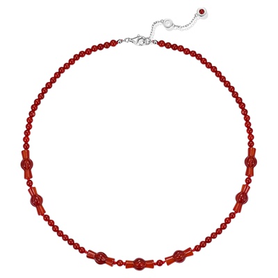 MIKOCH红运串珠项链925银女新款