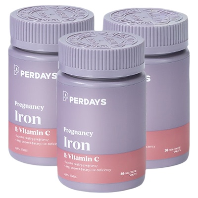PERDAYS孕期活性铁孕妇补铁澳洲进口贫血女性3瓶