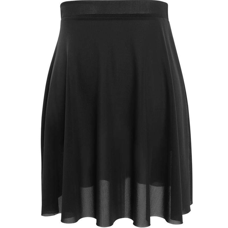 舞蹈纱裙女半身裙遮挡裙舞蹈服围裙成人形体芭蕾舞练功服黑色短裙