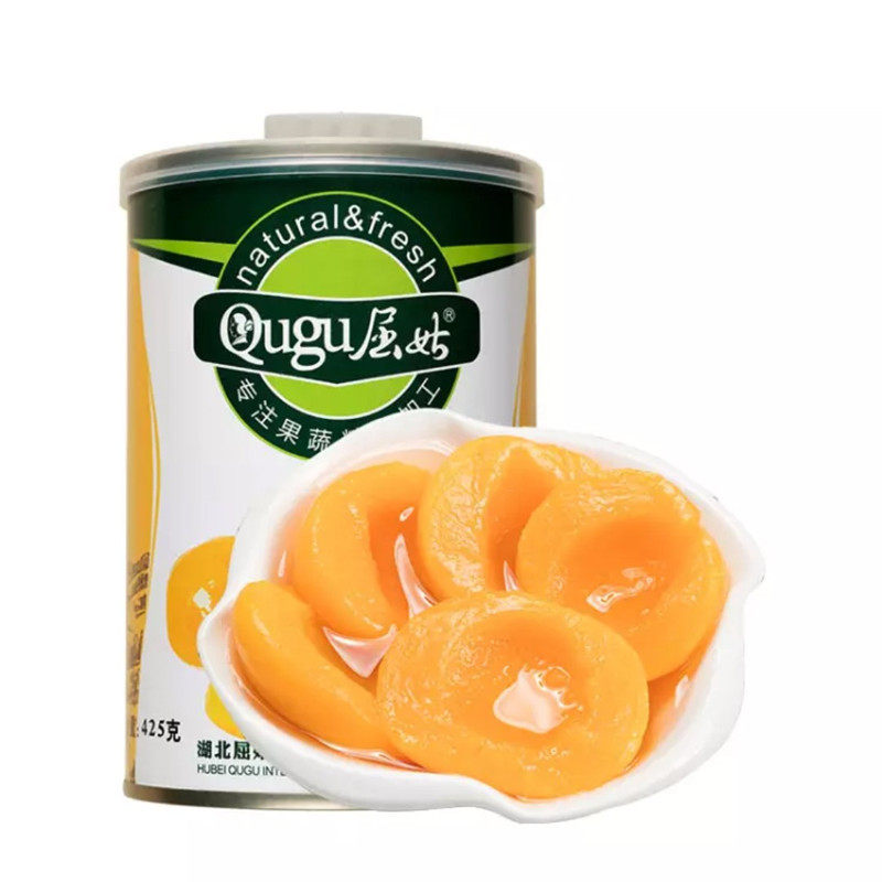 三峡特产屈姑黄桃罐头425g*4罐