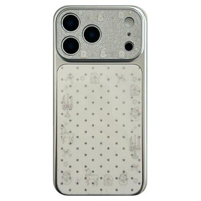 闪粉星星线条雪人小鹿苹果手机壳