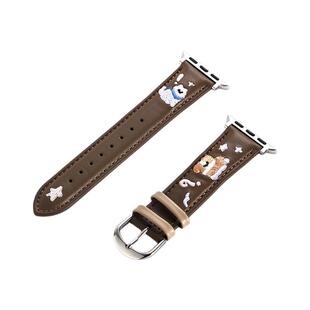 索柯适用iwatch10表带applewatch9苹果S9手表S8真皮S7个性小众新品S10女生细带10高级ultra智能watch42/41mm