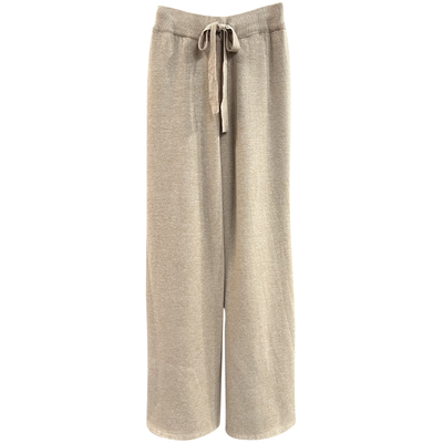 苾囤松紧腰加绒针织直筒休闲裤女