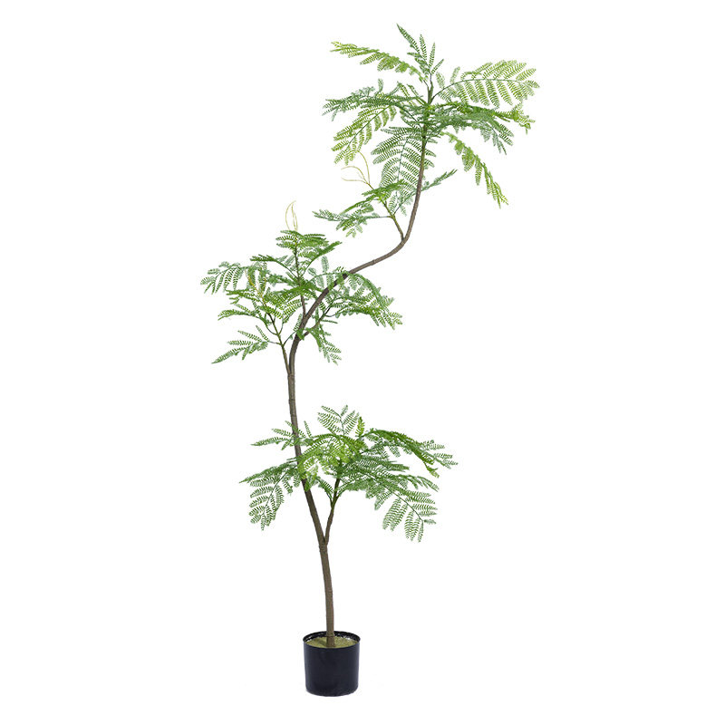仿真绿植蓝花楹室内盆栽大型仿生植物假树轻奢客厅装饰品落地摆件