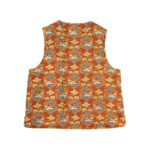 新中式女装马甲钱小萍宋锦云驹踏瑞马甲织金宝相瑞马兽纹国风马夹