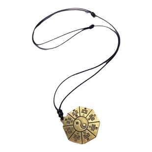 纯铜阴阳鱼九宫八卦镜吊坠太极图男女项链2026马年本命年平安挂件