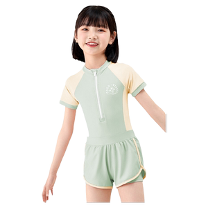 贵人鸟儿童泳衣女孩连体中大童初中生保守2025新款防晒女童游泳装