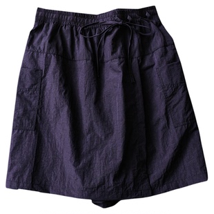 纯色防晒短款工装裙裤薄款高腰显瘦2025夏季新款半身裙女短裙X711