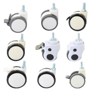 医疗医用万向轮刹车脚轮轮子橡胶美容仪器丝杆静音轮家具移动滑轮