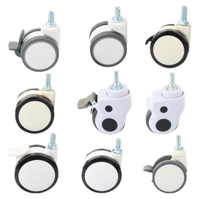 医疗万向轮响震橡胶丝杆静音滑轮