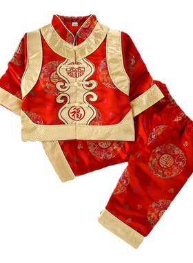 婴幼儿抓周喜庆礼服春秋唐装