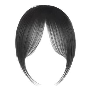 八字刘海假发女片头顶补发真发轻薄空气假刘海高颅顶遮白发假发片