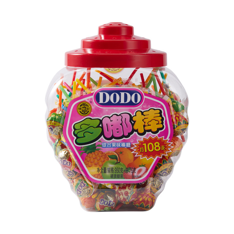 徐福记棒棒糖桶装水果味混合