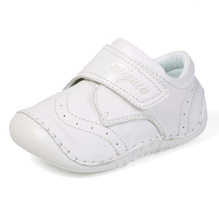 美格新宝宝学步鞋羊皮幼童机能软底防踢防滑婴儿包头英伦真皮童鞋